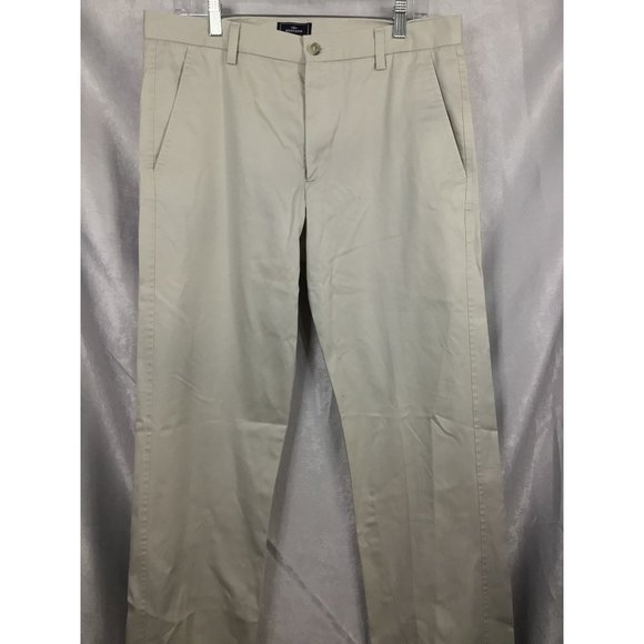 Men's Dockers Flat Front Light Khaki Size 34 x 34 Slim Fit - Picture 9 of 9